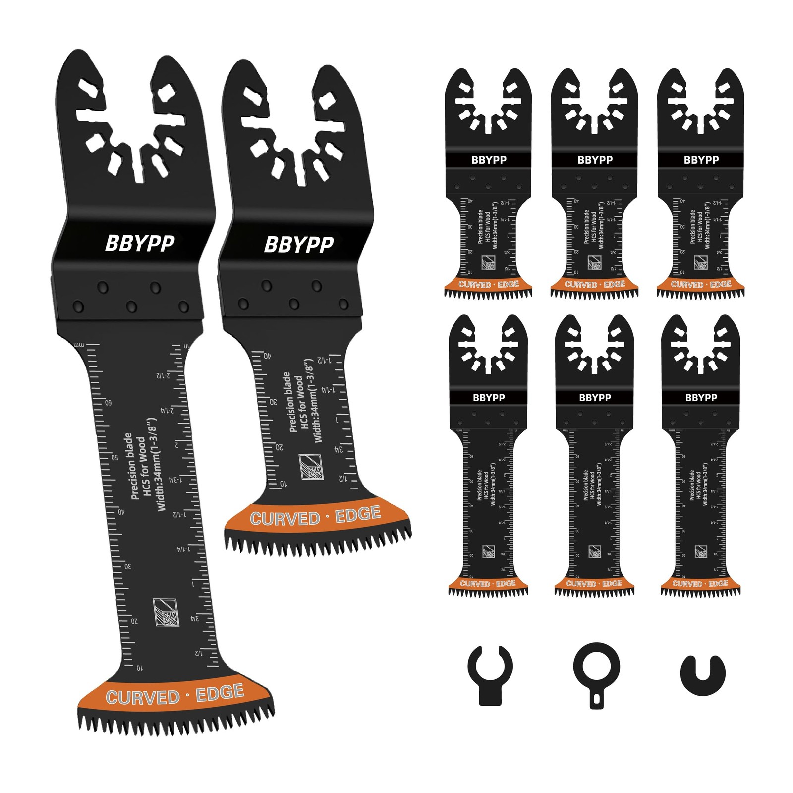 6pcs Curved Japanese Tooth Oscillating Saw Blades Set, Standard & Extra-Long ...