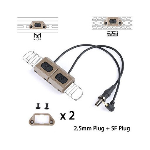 WADSN Tactical ModButton Switch Control For DBAL-A2 PEQ15 Laser M300 M600 Lights