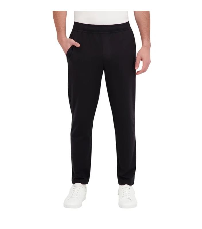 Russell Mens Pants Black Athletic Active Stretch Pockets Elastic Waist
