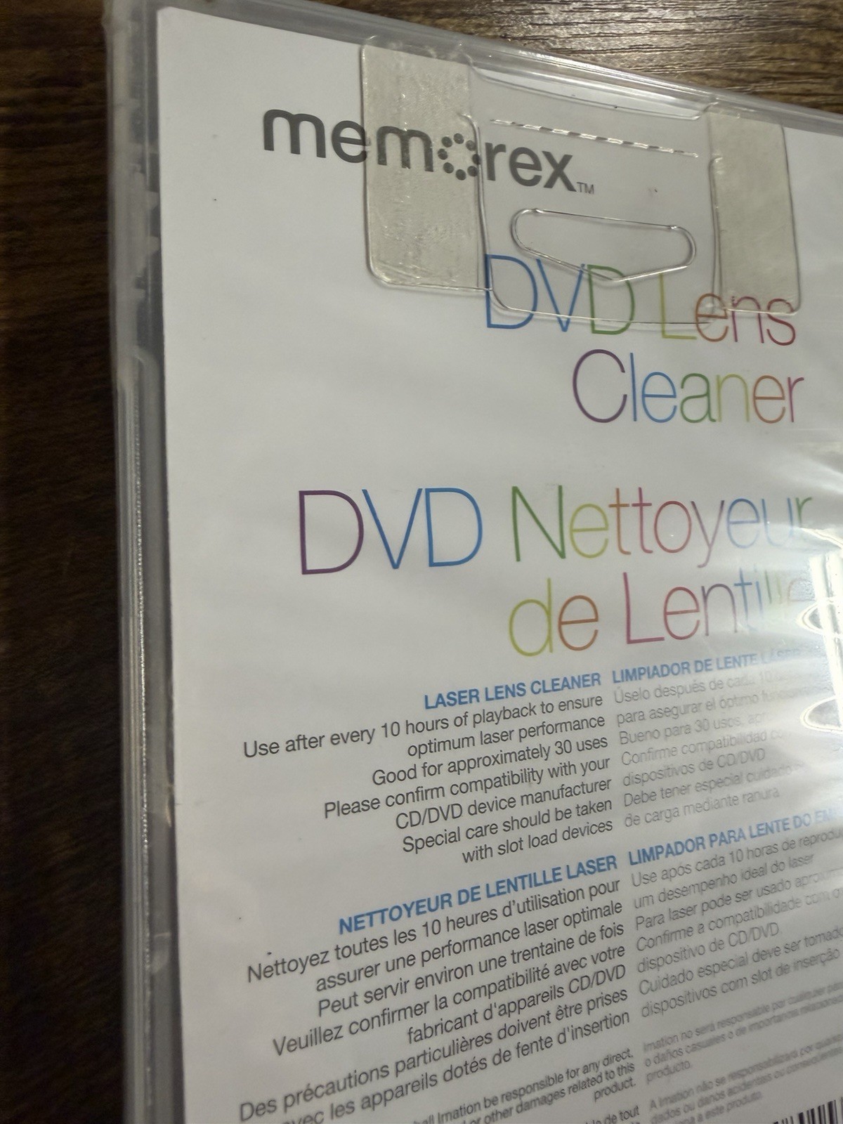 Memorex DVD Lens Cleaner Disc NEW Sealed CD DVD Laser Cleaning Disc