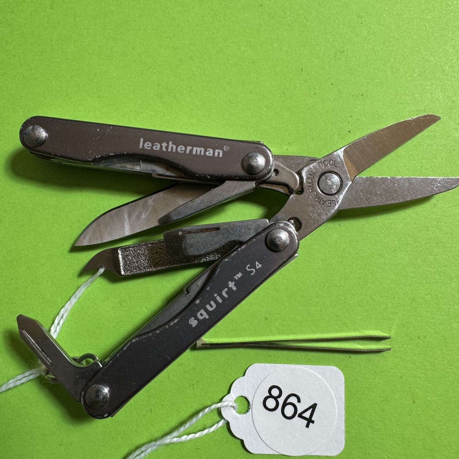 Leatherman Squirt S4 Multi-Tool Scissor Pocket Knife EDC Grey Stainless #864