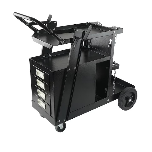 SVOPES Welding cart 2-Tier Welding Cart with 4 Drawers