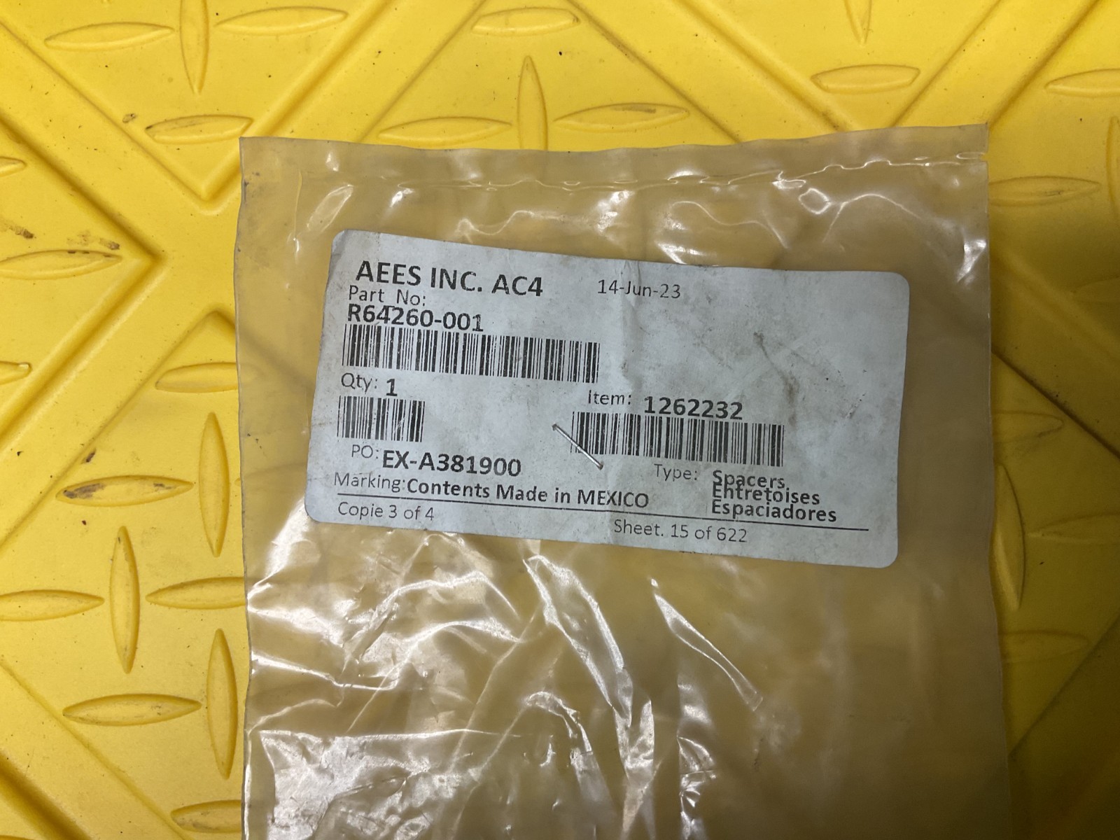 AEES WIRE GATE (SLIDE) / MISC. ELECTRICAL PN R64260-001