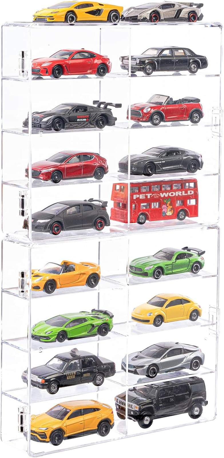 Hot 1/64 Scale Matchbox Wheels Toy Car Display Case Holds 32 Toy Cars Storage