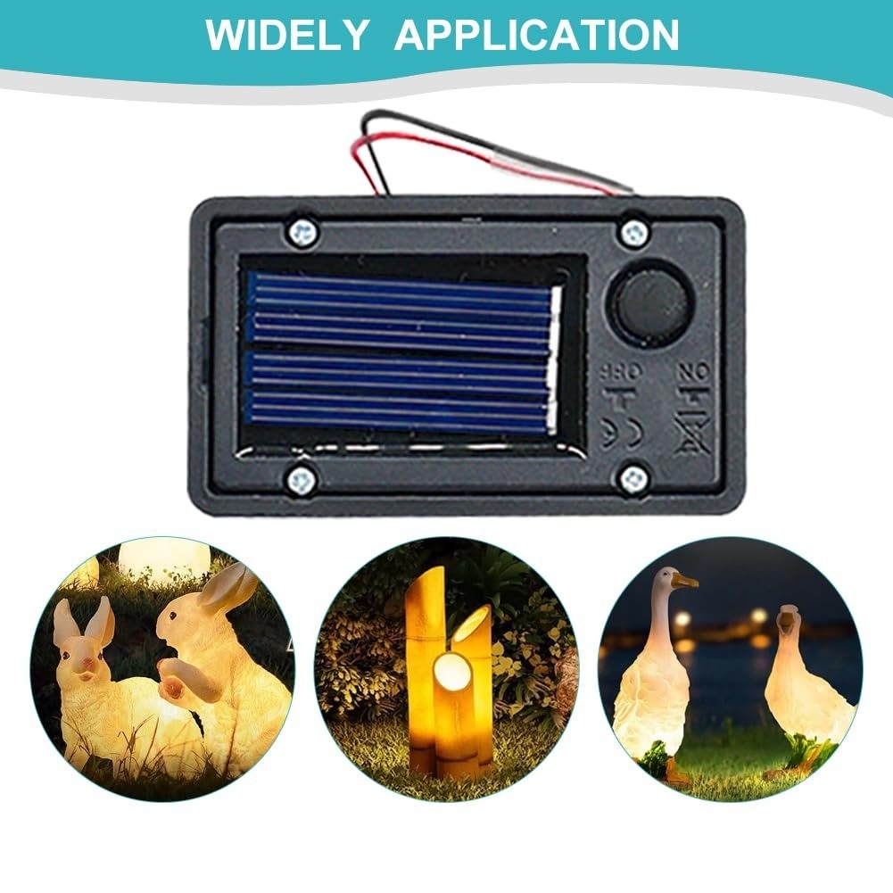 Solar Light Replacement Top 2-Pack, Waterproof Battery Box & LED Insert for Outd
