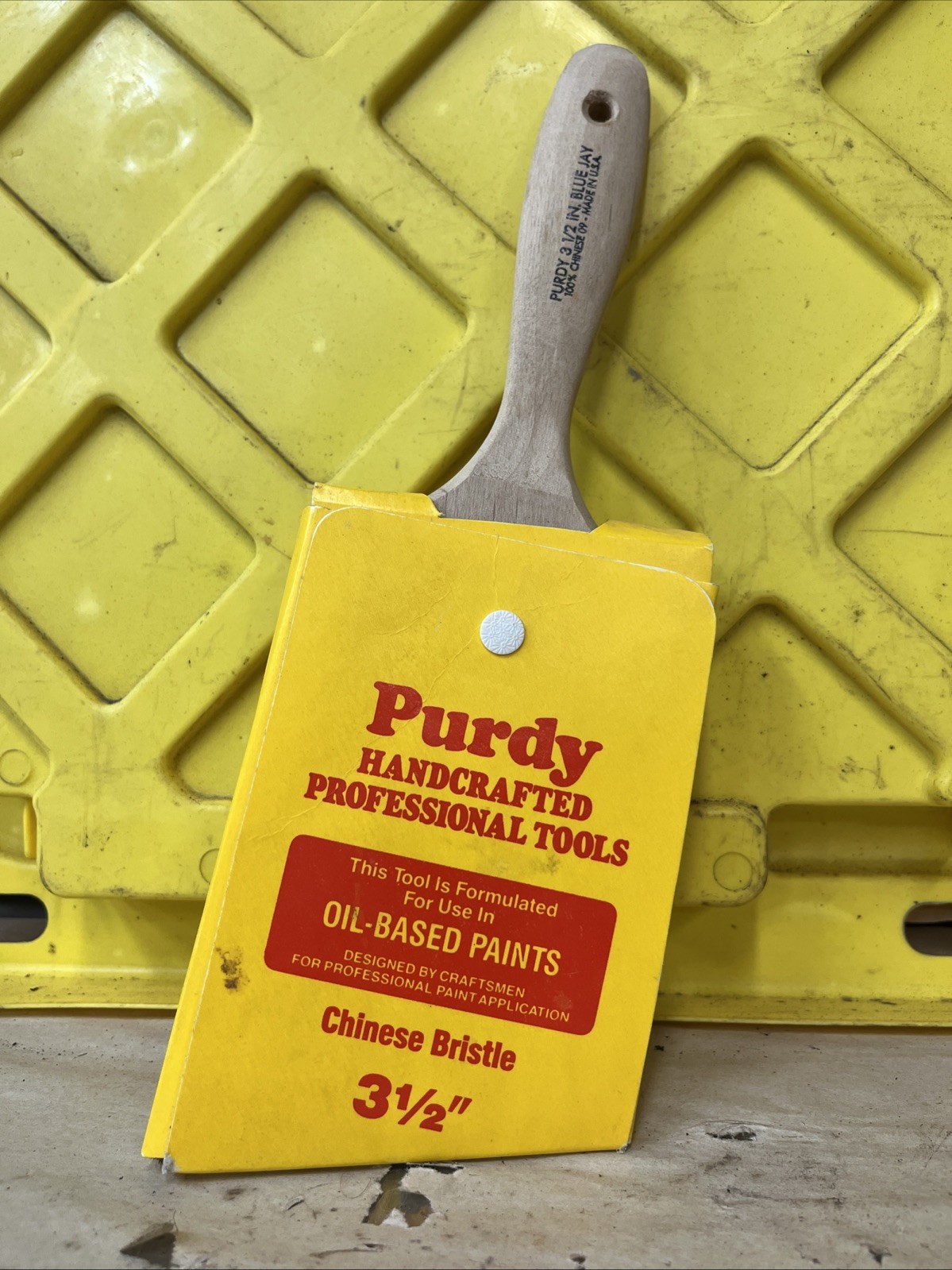 NEW/NOS Vintage Purdy 3.5" Blue Jay Chinese Bristle Paint Brush Oil-Based Paints