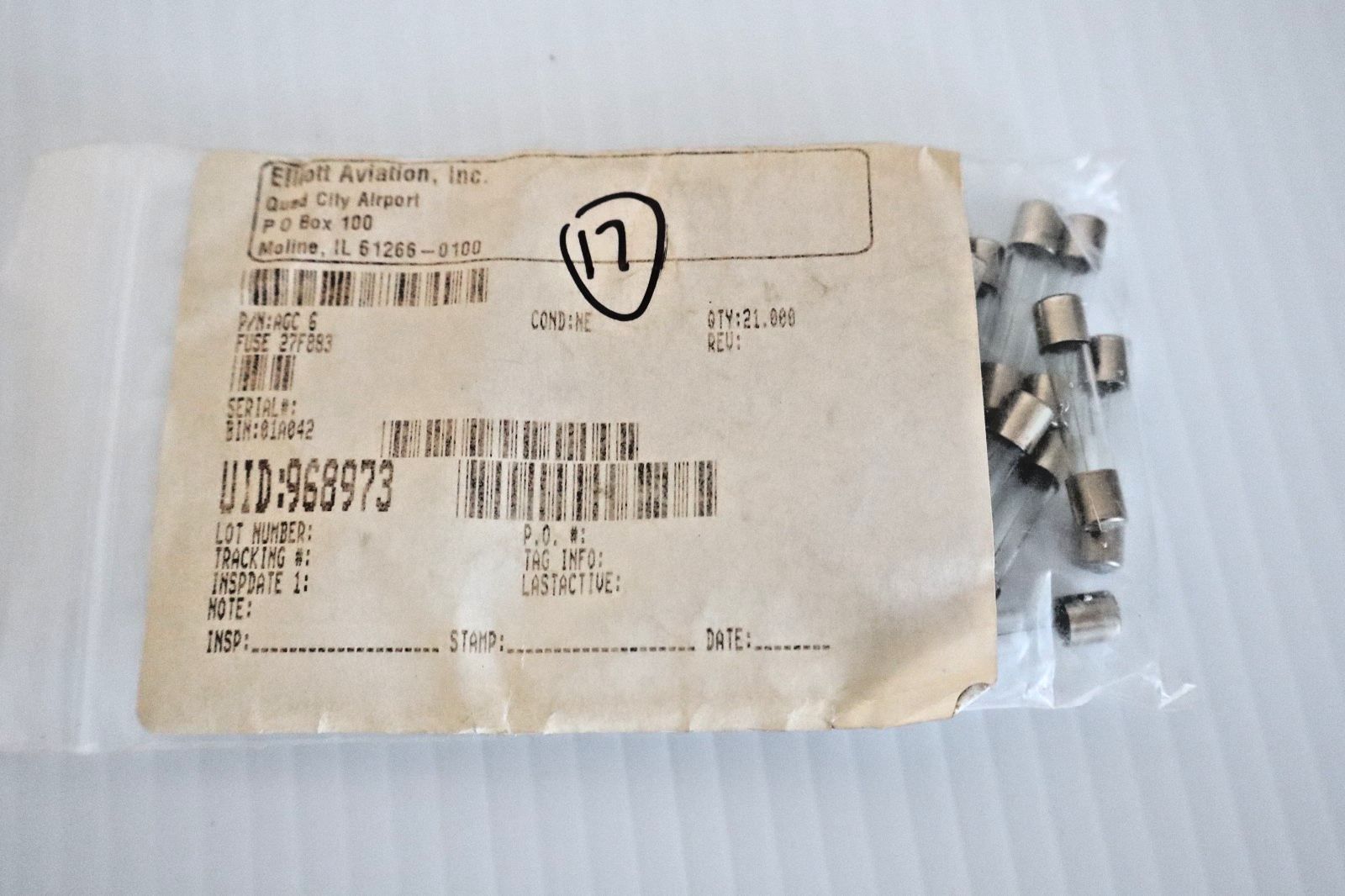 AGC-6 Amp Fuse - Lot of 17 (New)