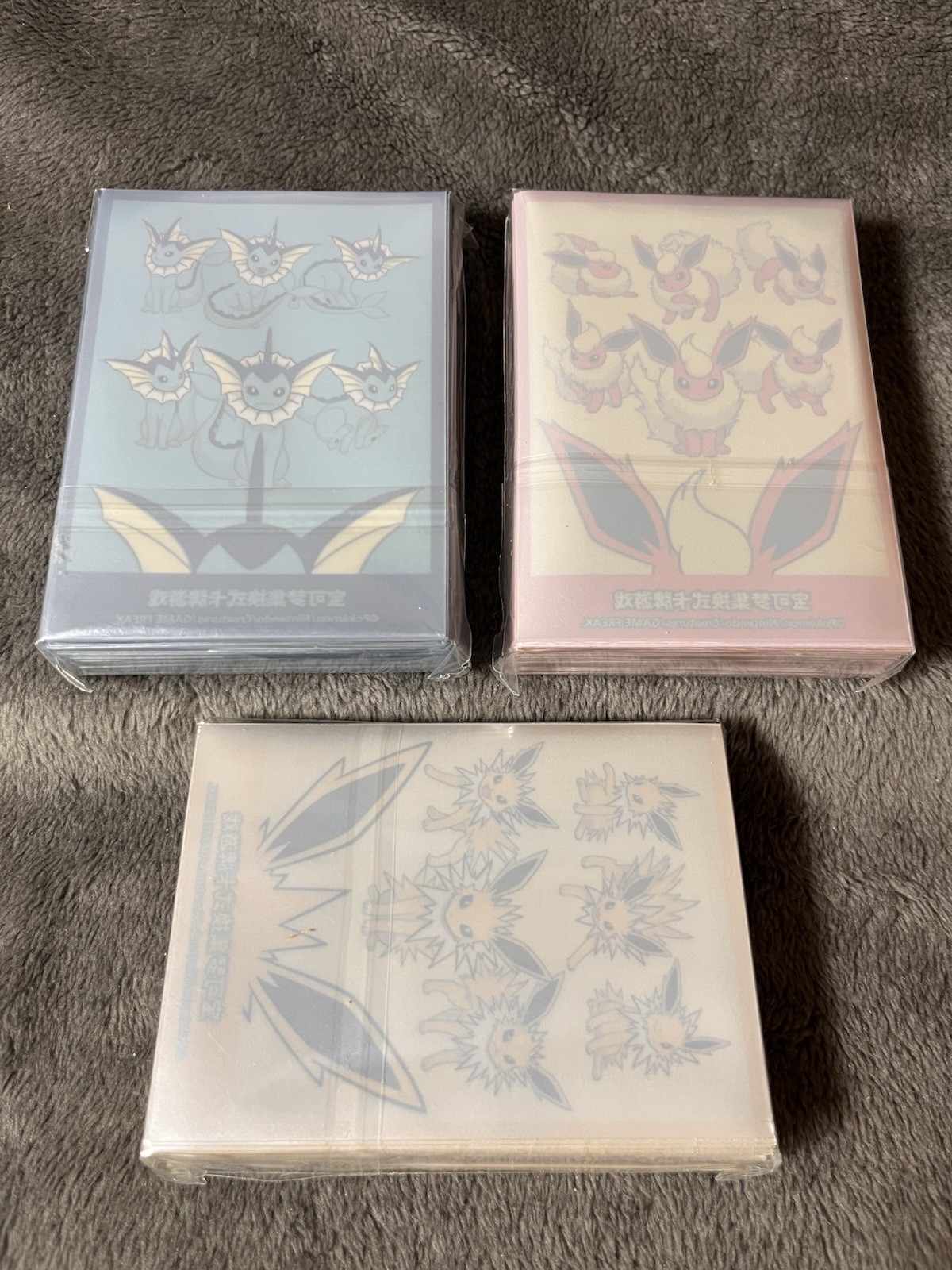 Pokemon S-Chinese Eevee GX Gift Box Sleeves Sealed Flareon Jolteon&Vaporeon 64X3