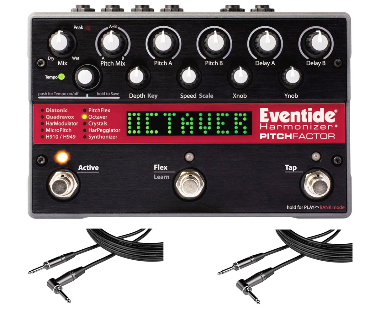 Eventide PitchFactor + 2x Gator 20' RA Instrument Cable