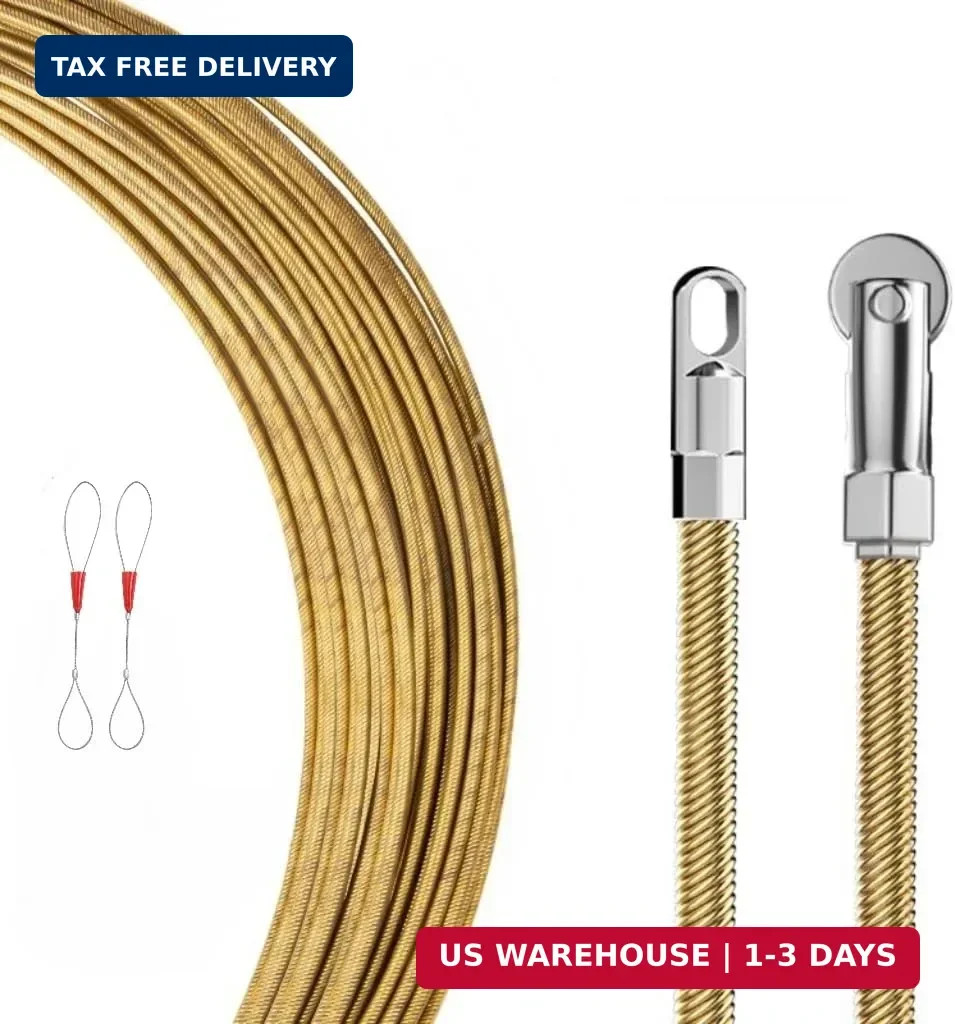 16.4 ft Fish Tape Wire Puller short Electrical Pulling Fishtape Snake Through Wa