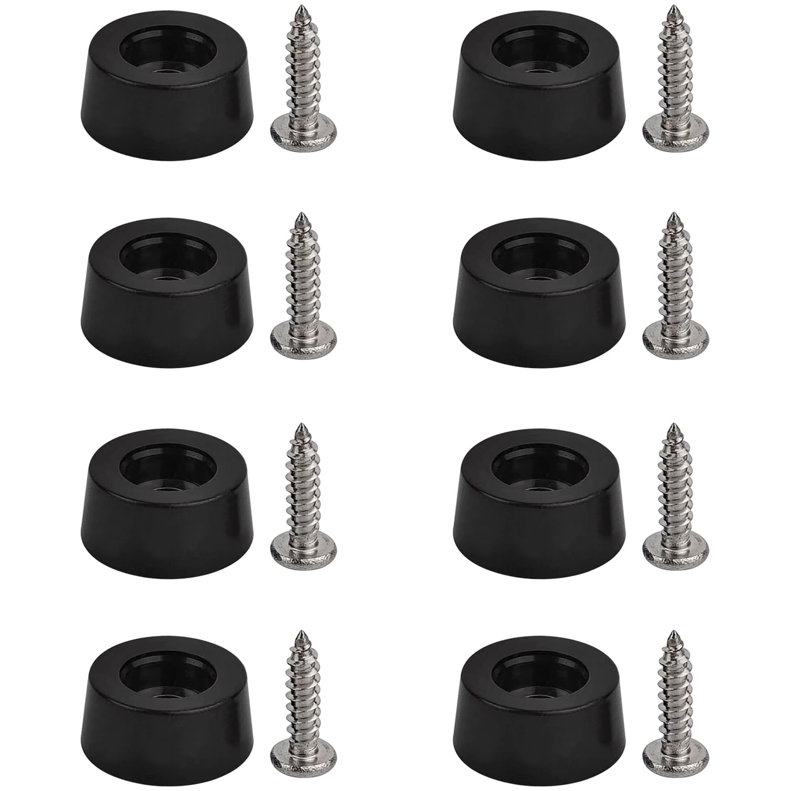 24 Pcs Cutting Board Feet with Stainless Steel Screws 3/4 Inch Rubber Feet fo...