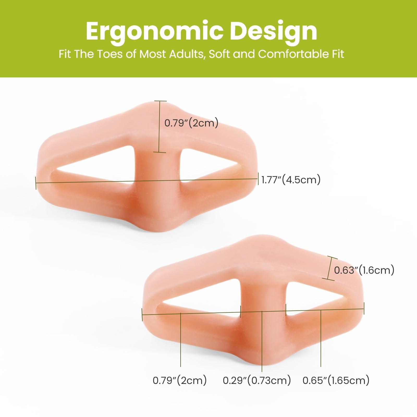 Bukihome Pack of 8 Bunion Corrector, Toe Separators with 2 Loops, Big Toe Spa...