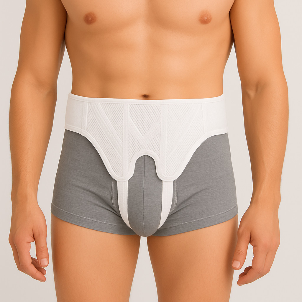 AT Surgical Adjustable Double Hernia Support Truss Belt with Compression Pads