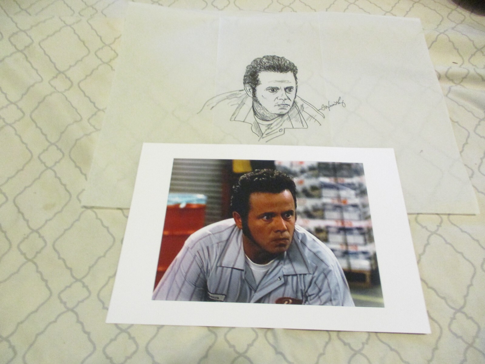 DRAWING SIGNED BY JEFF FOXWORTHY OF CAST MEMBER NEIL GIUNTOLI #3