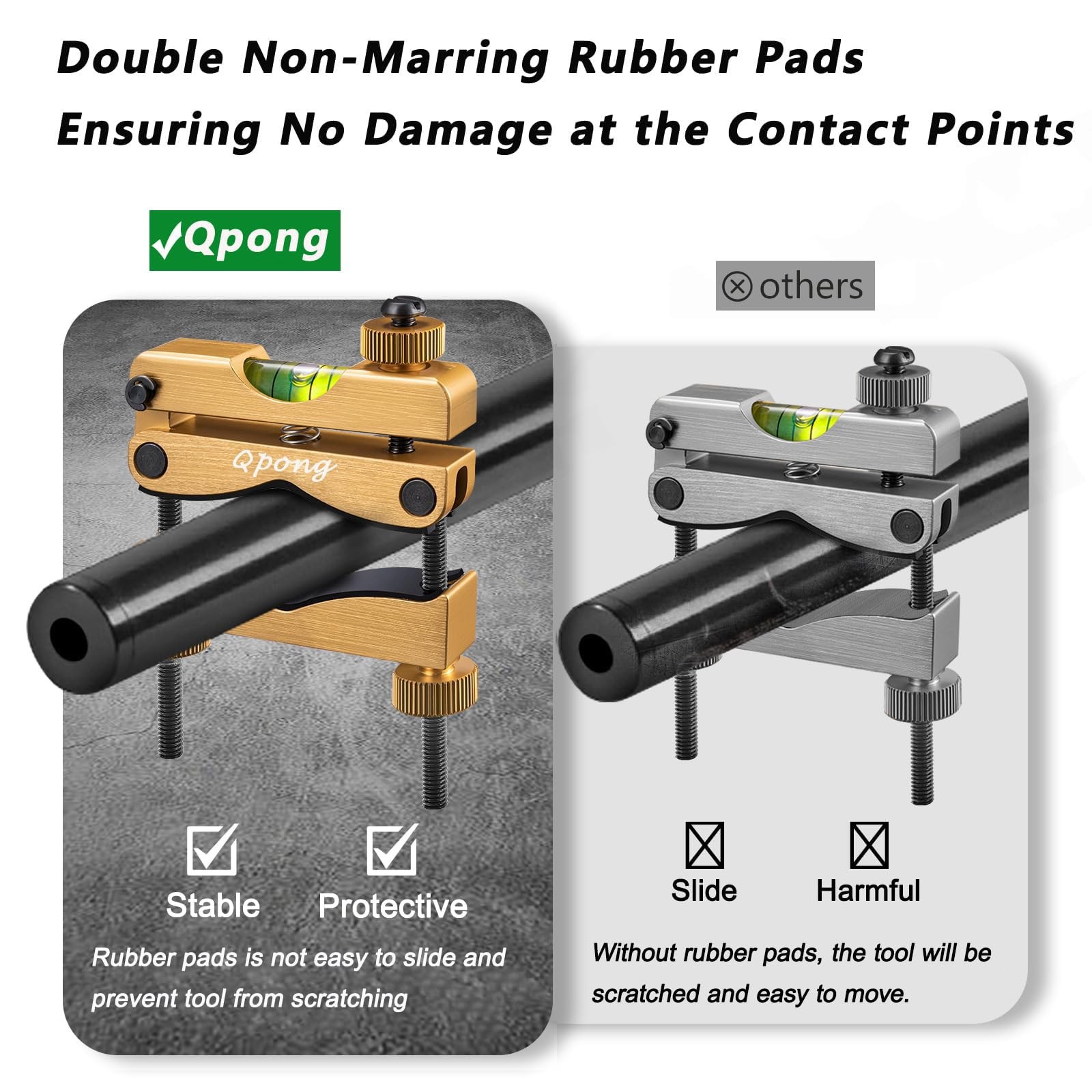 Qpong Scope Leveling Kit Level Magnetic Tool Black