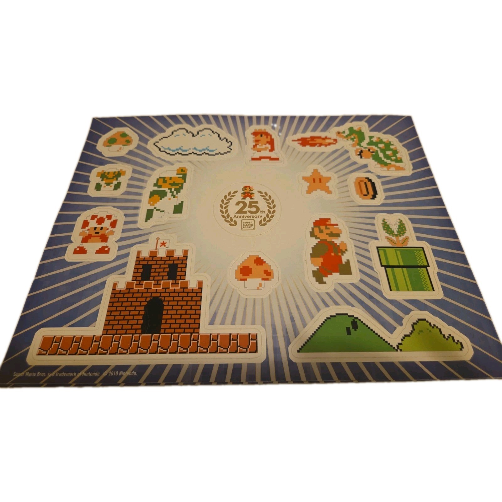 NINTENDO SUPER MARIO 25TH ANNIVERSARY STICKER SHEET