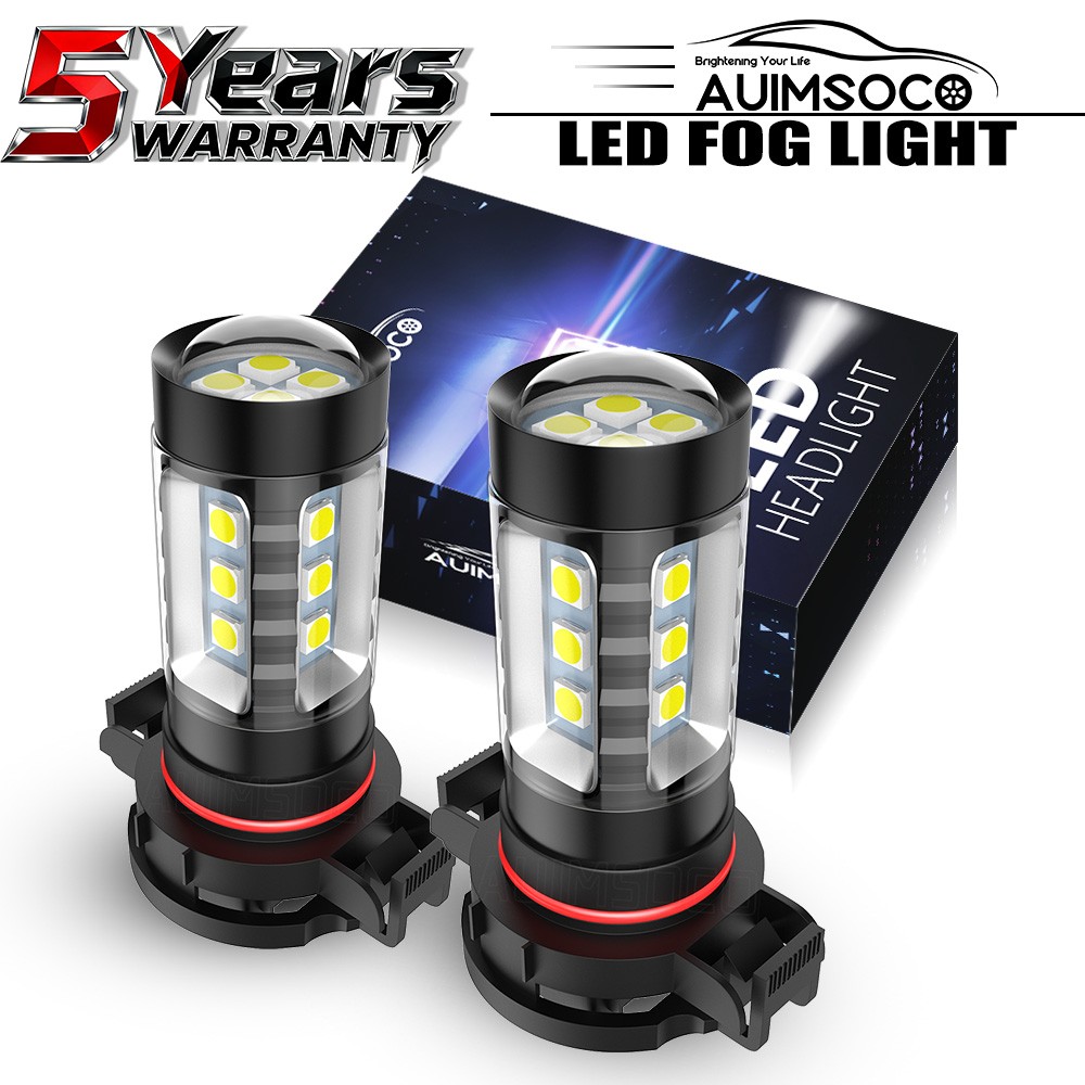 2x H16 / 5202 / 2504 LED Fog Light Bulbs 6500K Cool White 12000LM Super Bright