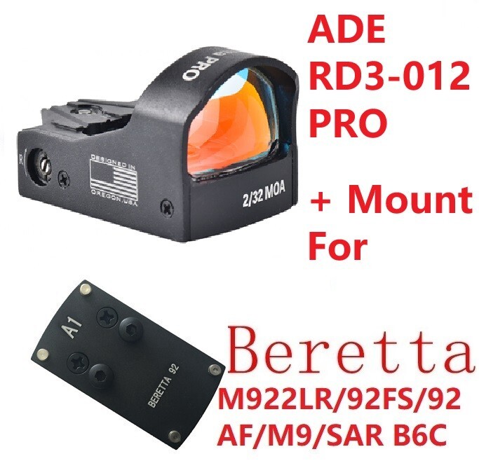 ADE RD3-012 PRO Red Dot +A1 Optic Mounting plate for Beretta M9 22LR/92FS/92AF
