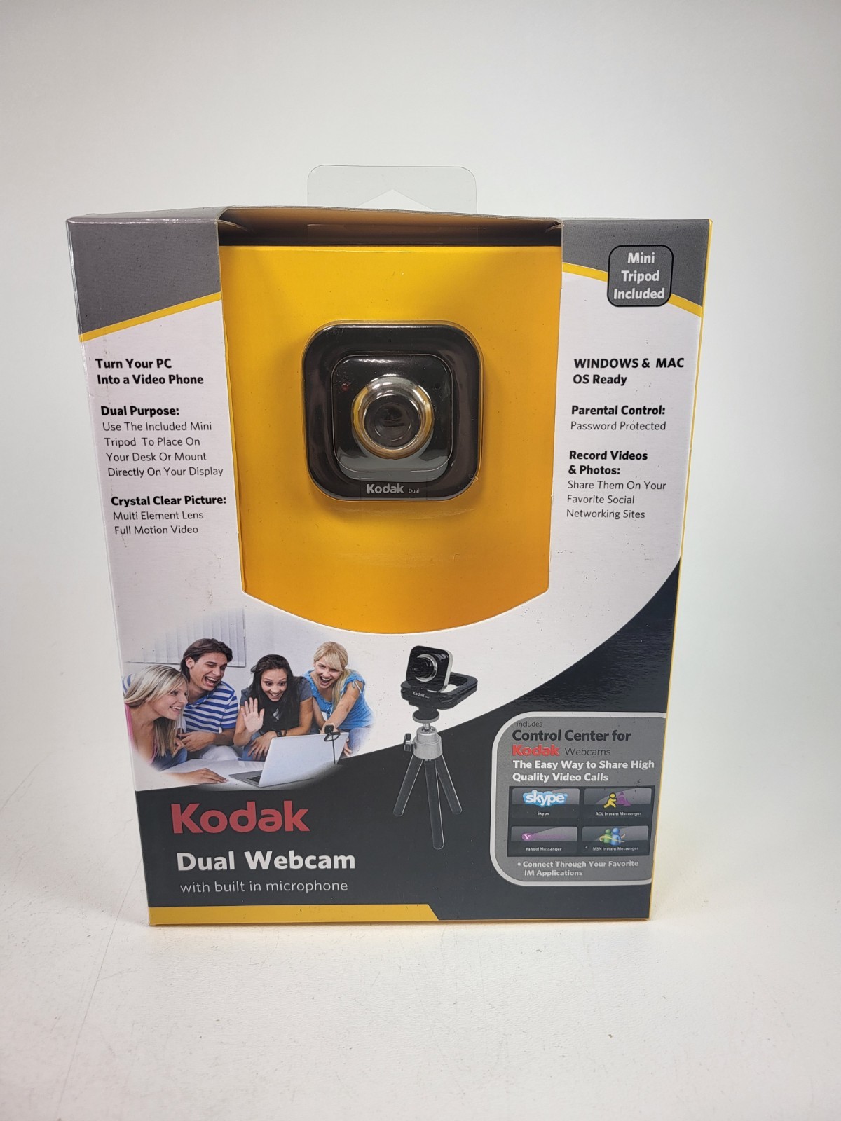 New. Unopened.  Sealed  KODAK Dual Webcam D101 with Built-in Microphone