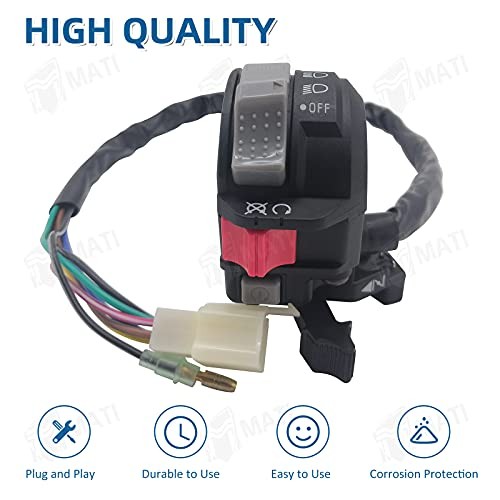 Left Handlebar Control Engine Start Run Off Headlight Switch for Yamaha ATV