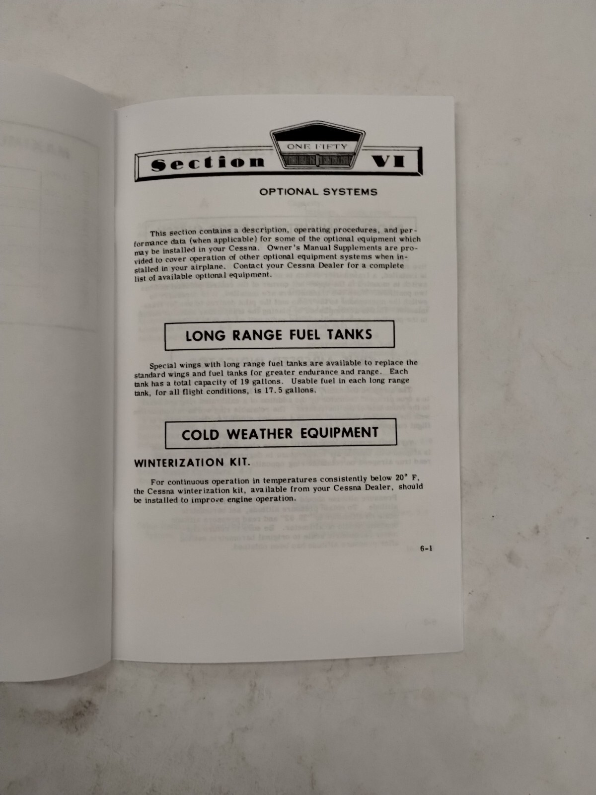 Cessna 1966 Model 150F Owner's Manual-Reproduction.