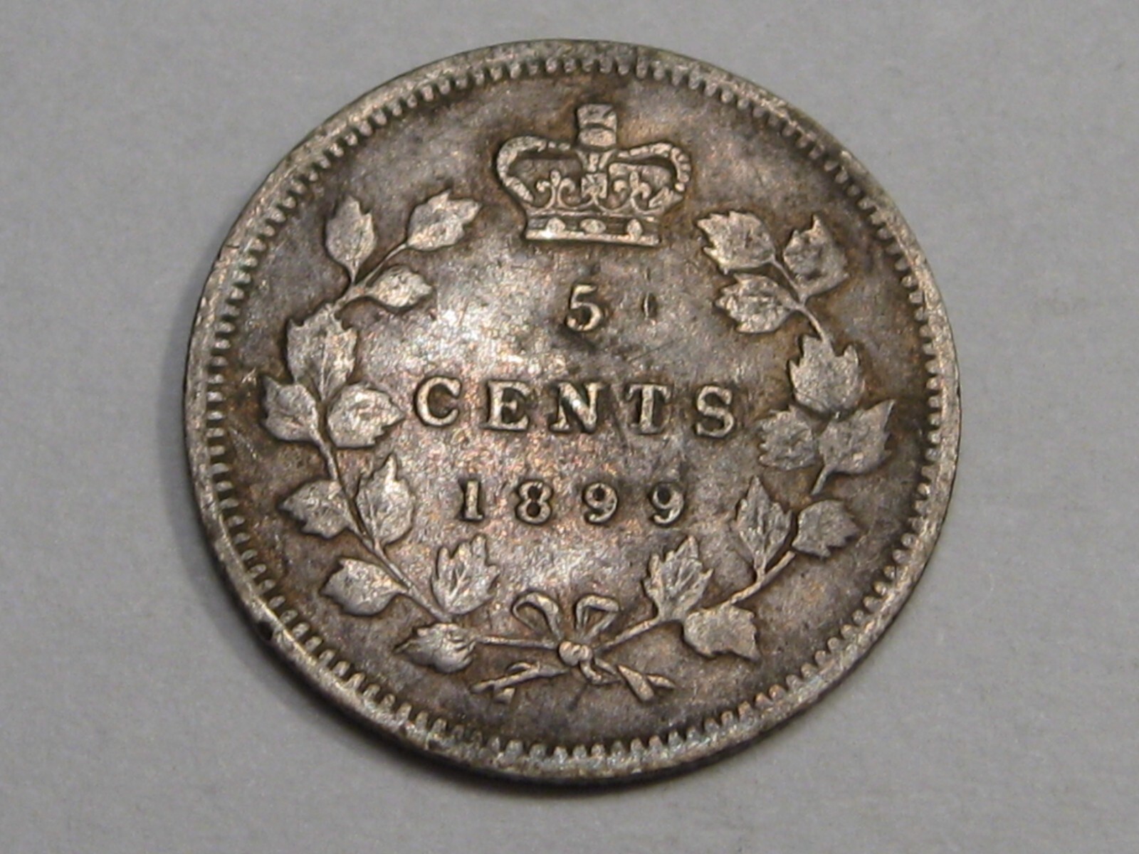 F/VF 1899 Five Cent 5¢ CANADA. #36