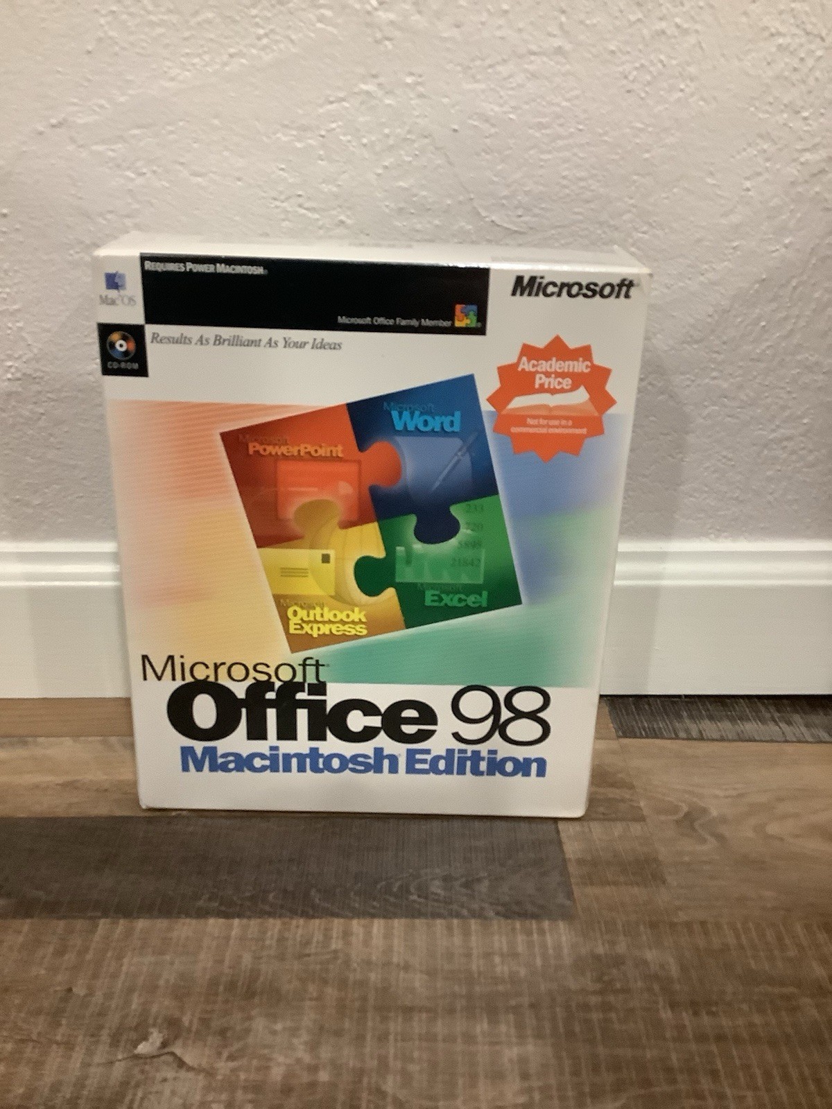 Microsoft Office 98 Macintosh Edition- NEW FACTORY SEALED RETAIL BOX