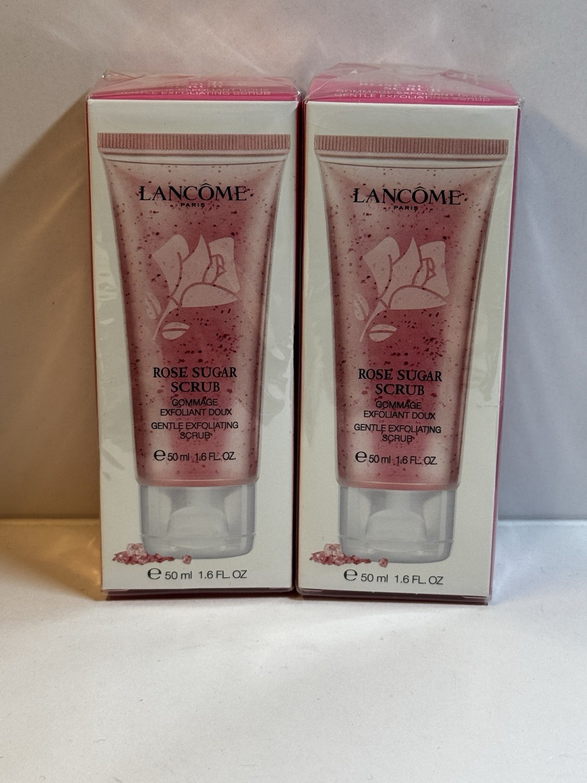 NIB Lancome Rose Sugar Scrub Gentle Exfoliating Face Scrub 100ml 3.2oz free ship