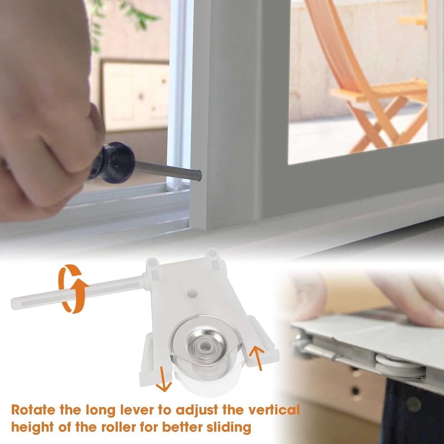 2 Pack Sliding Screen Door Lower Roller Assembly Compatible with Andersen Part