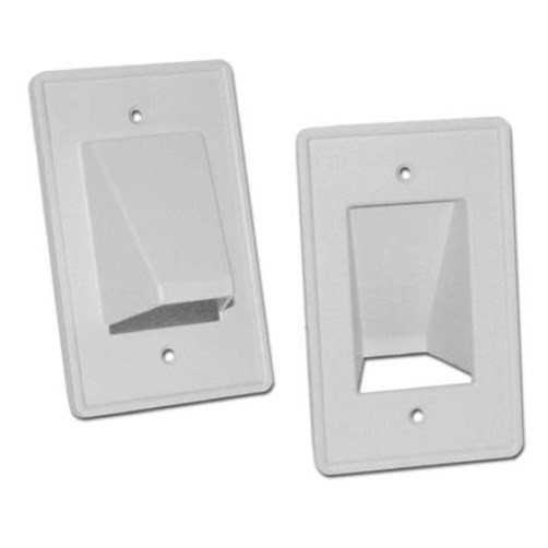 Arlington® CE1 Reversible Low-Voltage Single Gang Cable Entrance Plate (White)