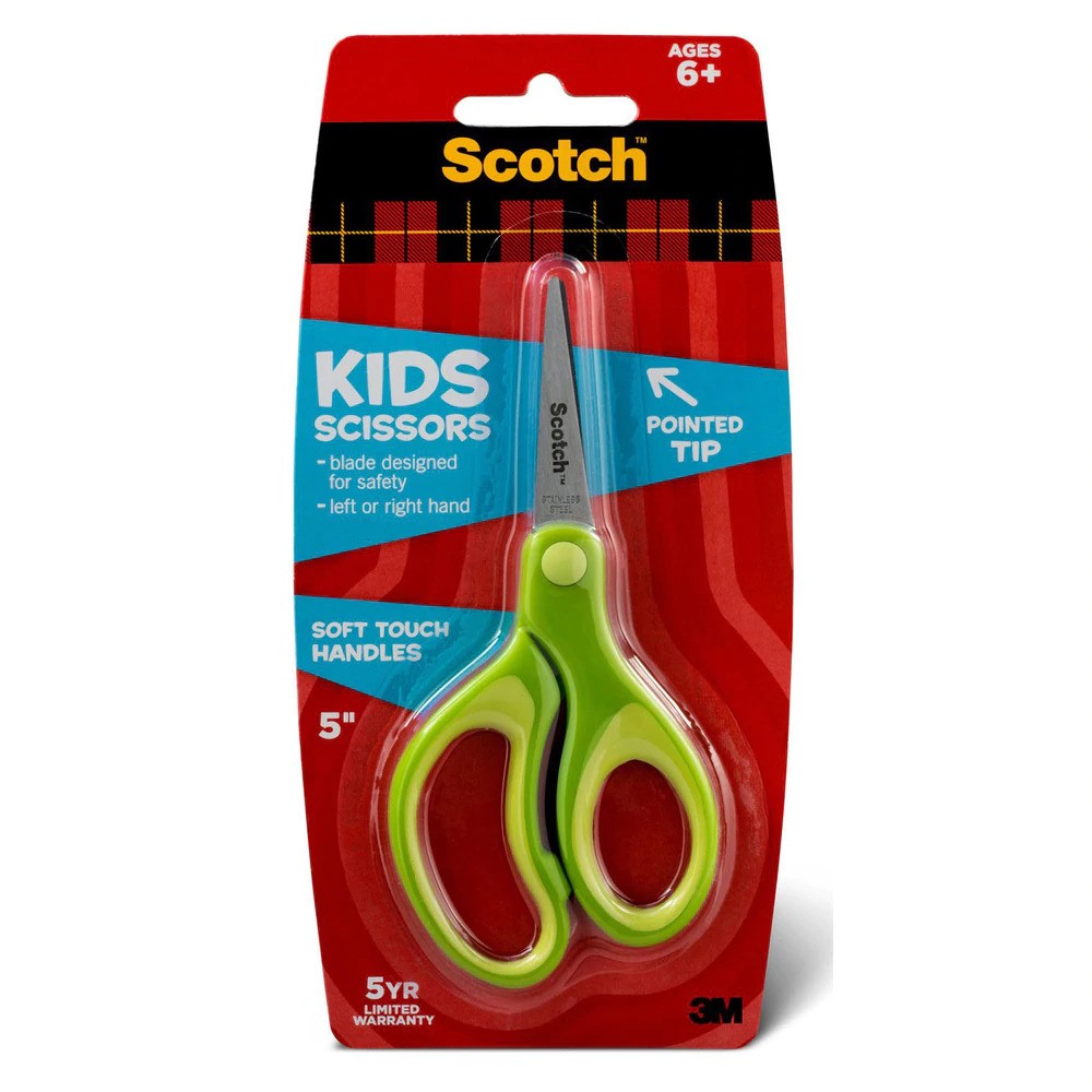 Scotch Kid Scissors [Pointed Tip]: 1-pack (Green)