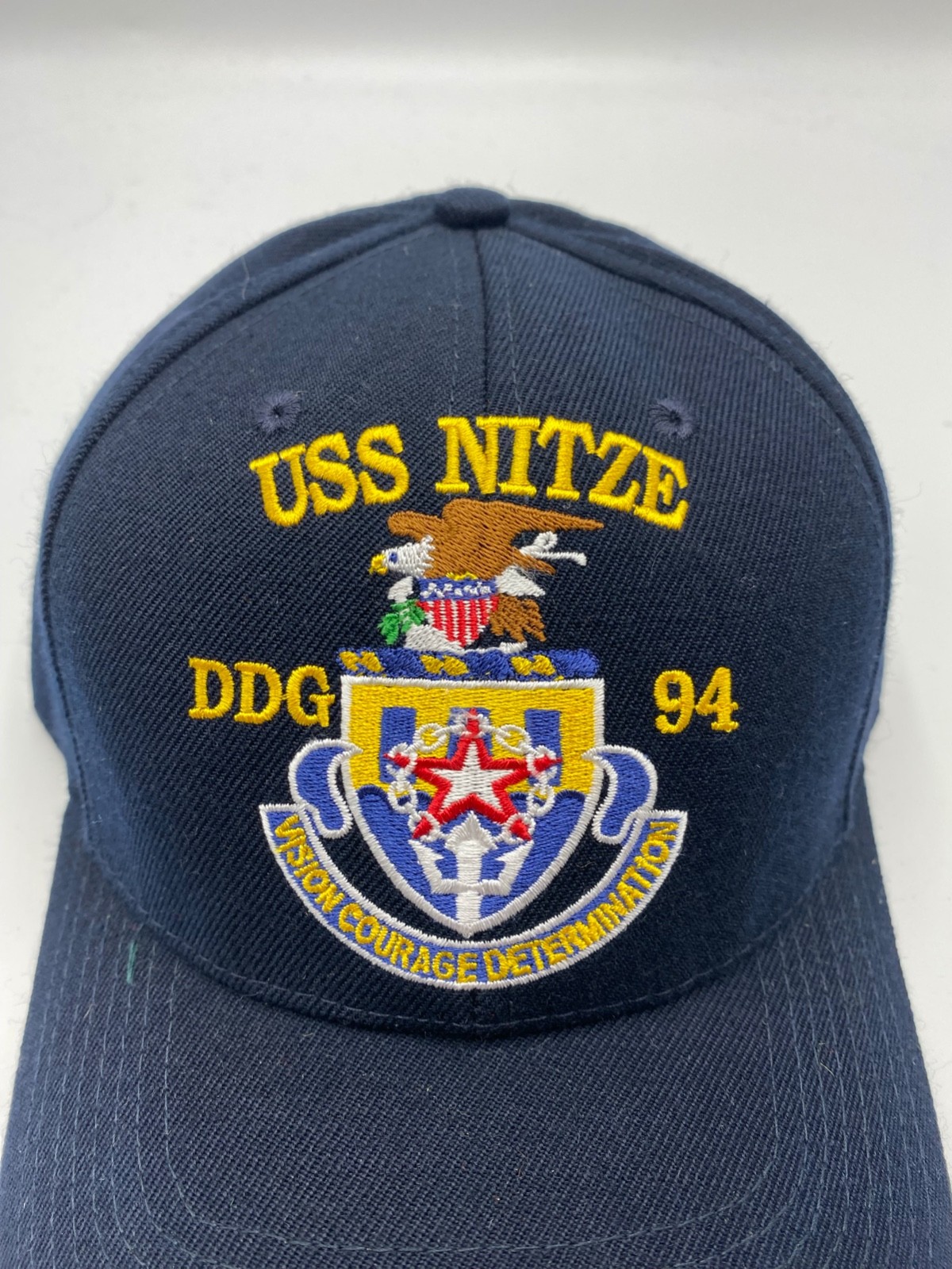 The Corps USS Nitze DDG 94 Logo Blue Baseball Cap Hat One Size