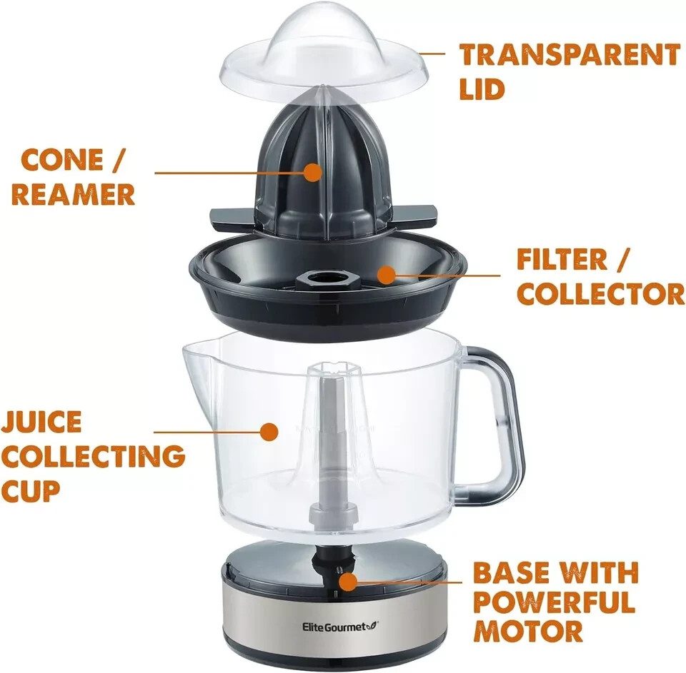 Electric Citrus Juicer Large Volume Juice Squeezer Lemon Orange Pulp Extractor