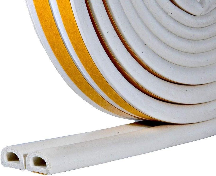 Frost King V25W Premium D-Section Rubber Self-Stick Weatherseal Tape, 5/16"