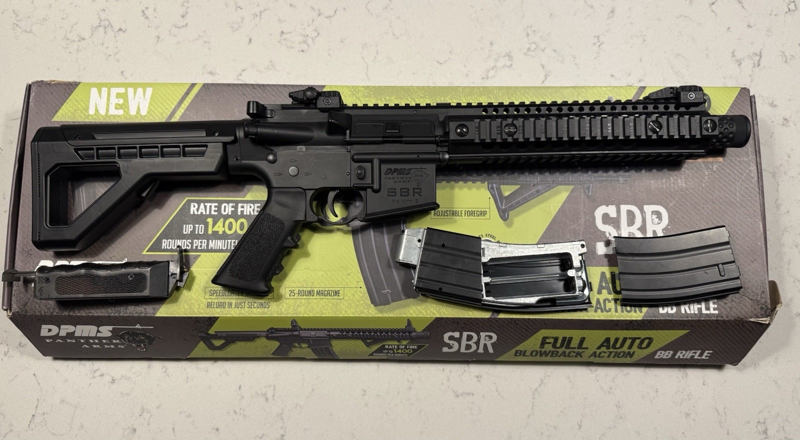 SBR AU ACTION FULL AUTO BLOWBACK ACTION BB RIFLE