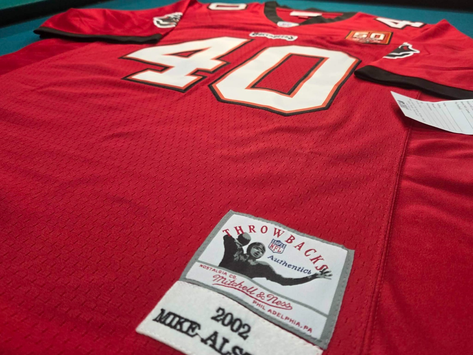 MIKE ALSTOTT **XL* 2000'S STYLE BUCS THROWBACK, SEWN, NEW!