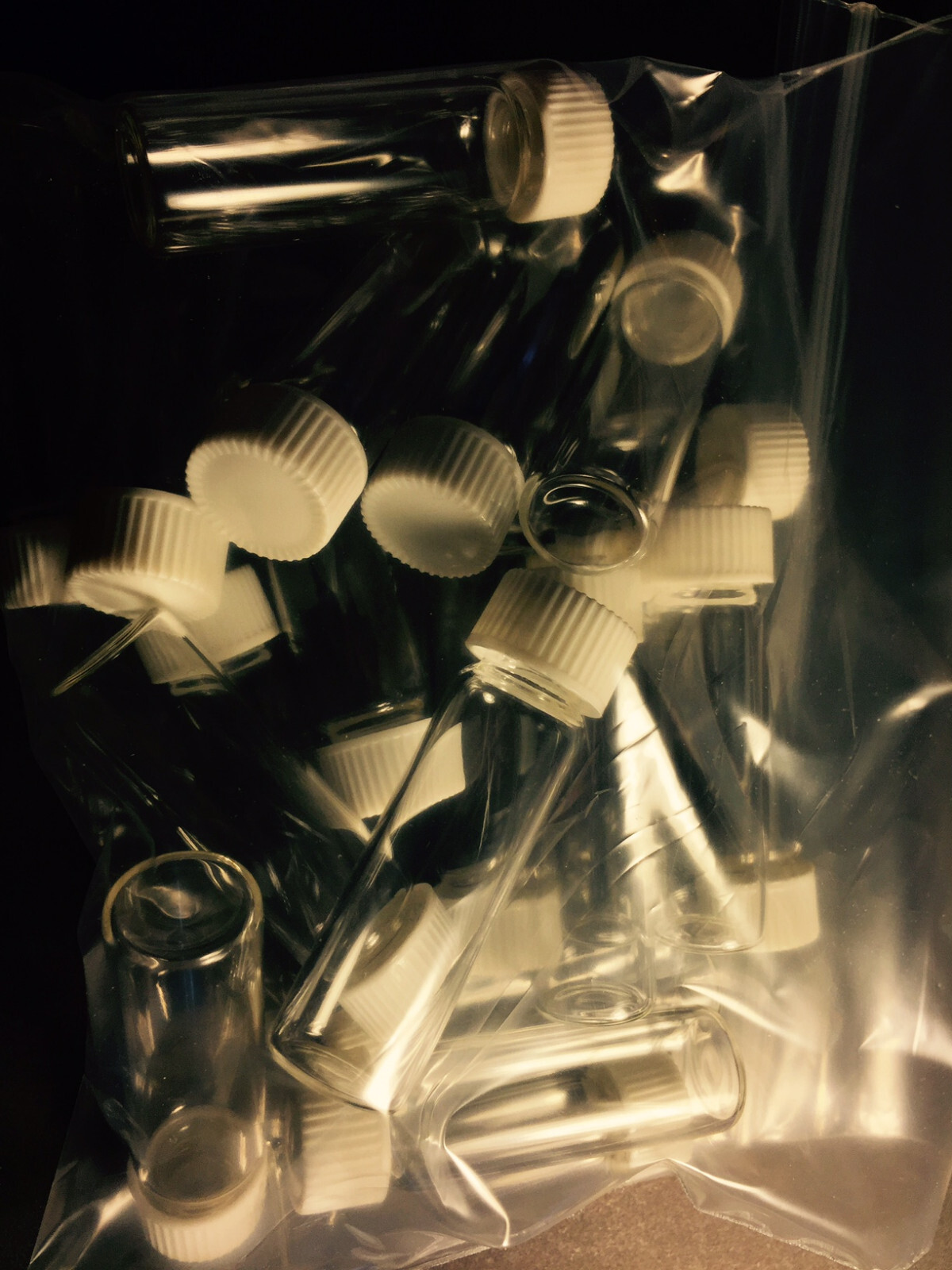 10Pcs 7mL Small Glass Vials Bottles Clear Containers With Screw Cap