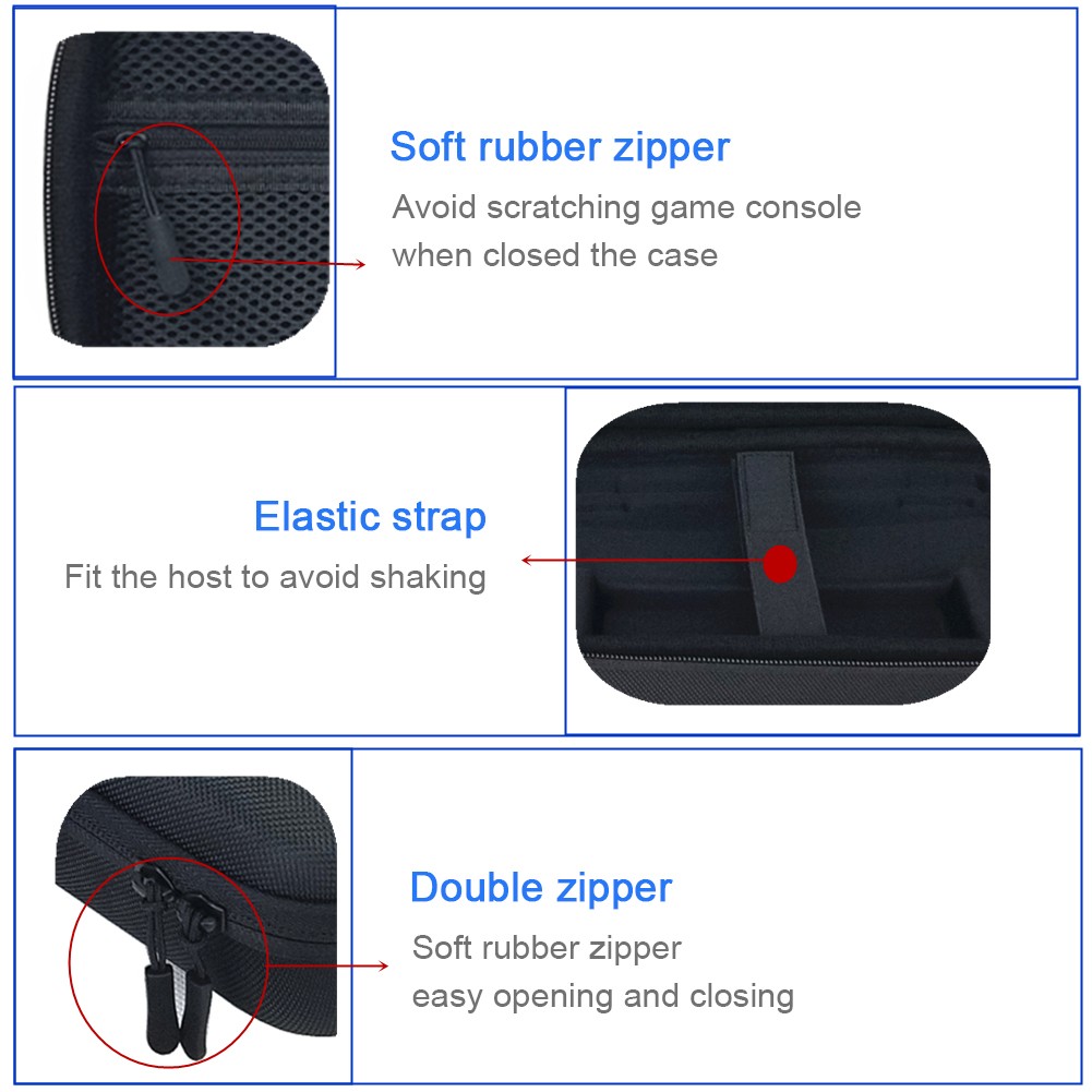 Hard Carrying Case Shockproof E VA Storage Bag for P S5 Portal(W/ Elastic Band)