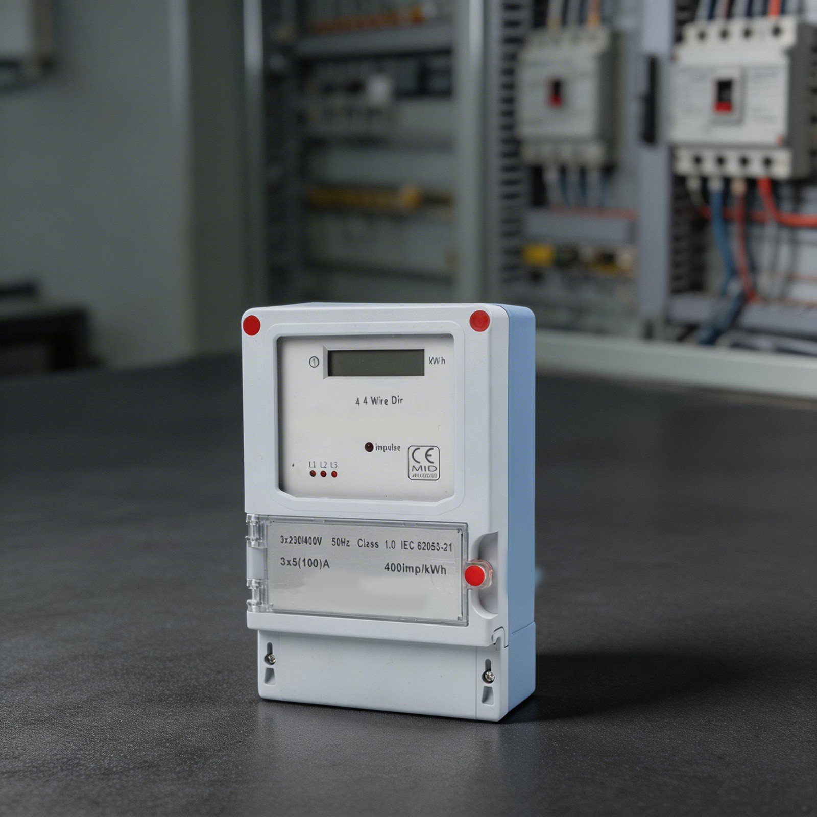 100A Capacity LCD Energy Meter Three Phase Meter Residential Application