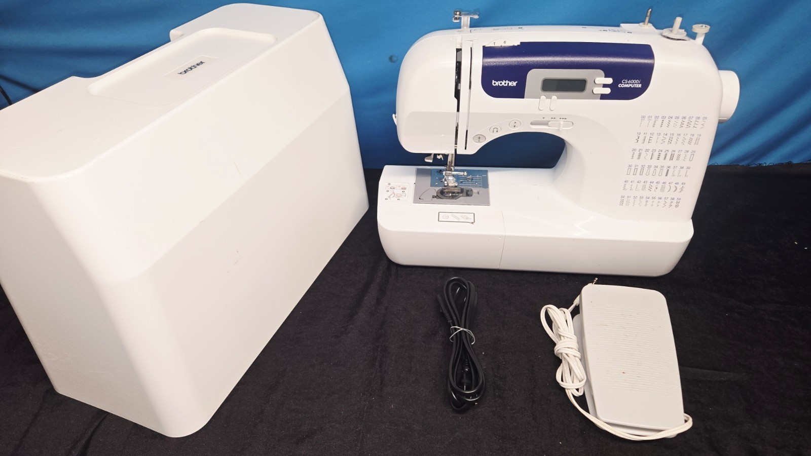 Brother CS-6000i Computerized Sewing Machine Foot Pedal & Hard Cover TESTED