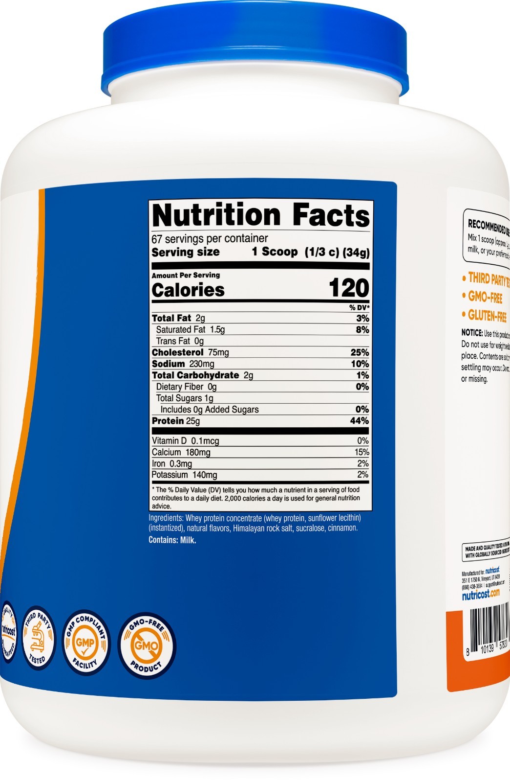 Nutricost Whey Protein Concentrate Powder (Pumpkin Spice) 5 LB - 25g of Protein