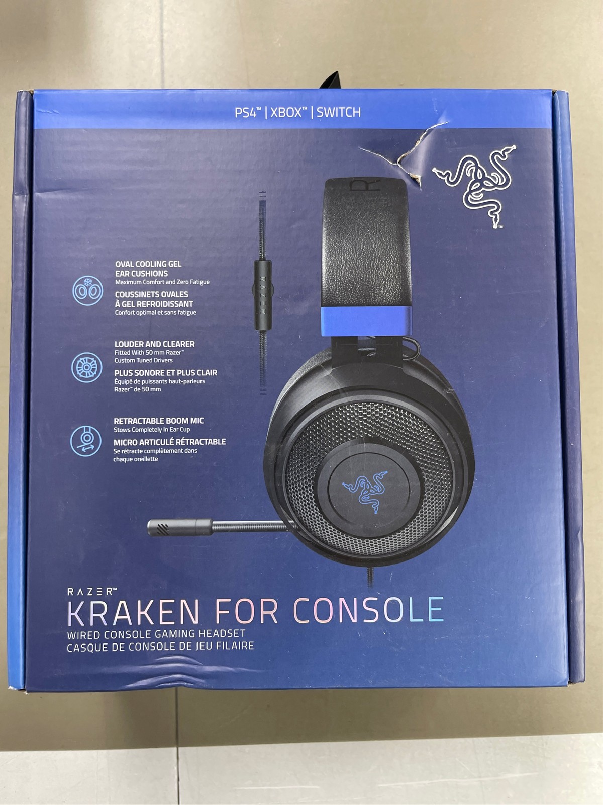 Razer Kraken Gaming Headset: Lightweight Aluminum Frame - Retractable Noise Isol