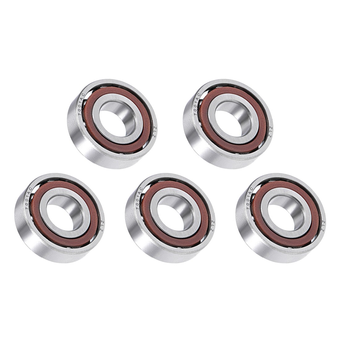 7001AC Angular Contact Ball Bearing Single Row 12x28x8mm 5Pcs