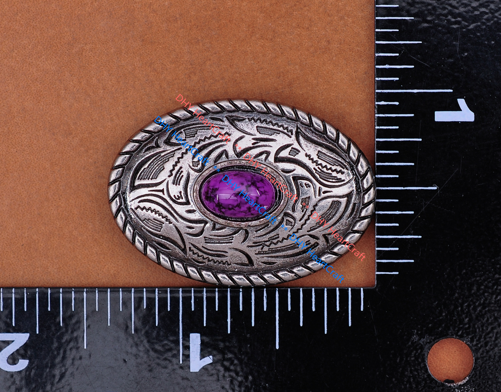 10X Retro Silver Turquoise Bag Handcraft Leathercraft Prairie Dust Oval Conchos