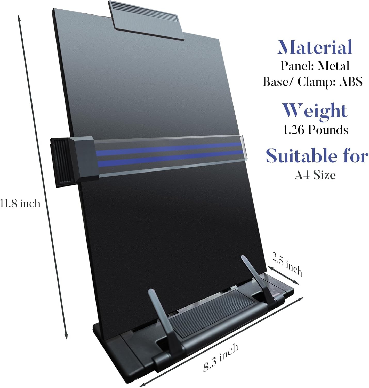 Desktop Document Holder, Black Paper Holder Stand for Desk, JZ9570,