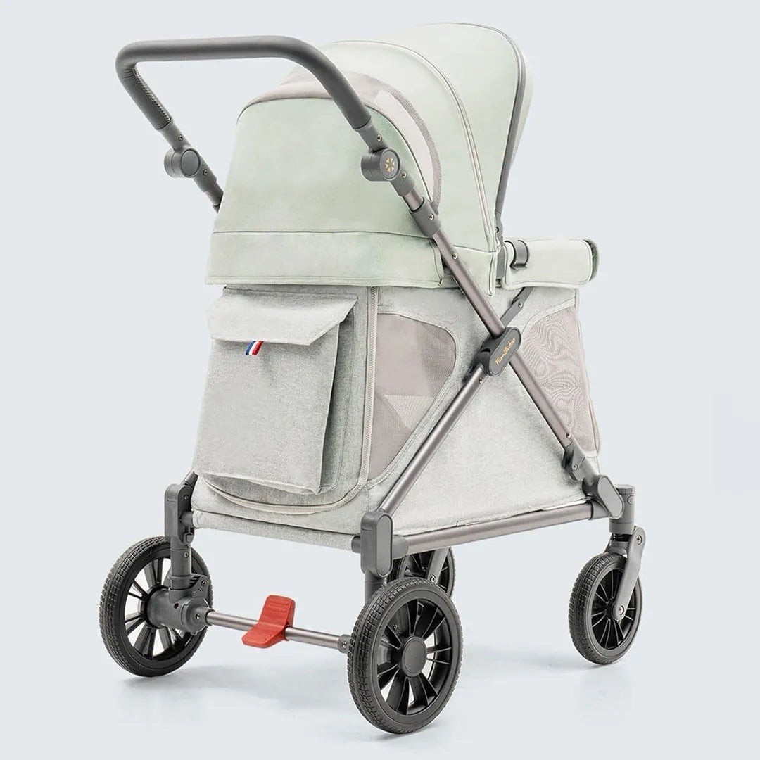 Familidoo Q1 Multi Wagon Foldable 4-Wheel Stroller w/Mesh Window& Storage Pocket