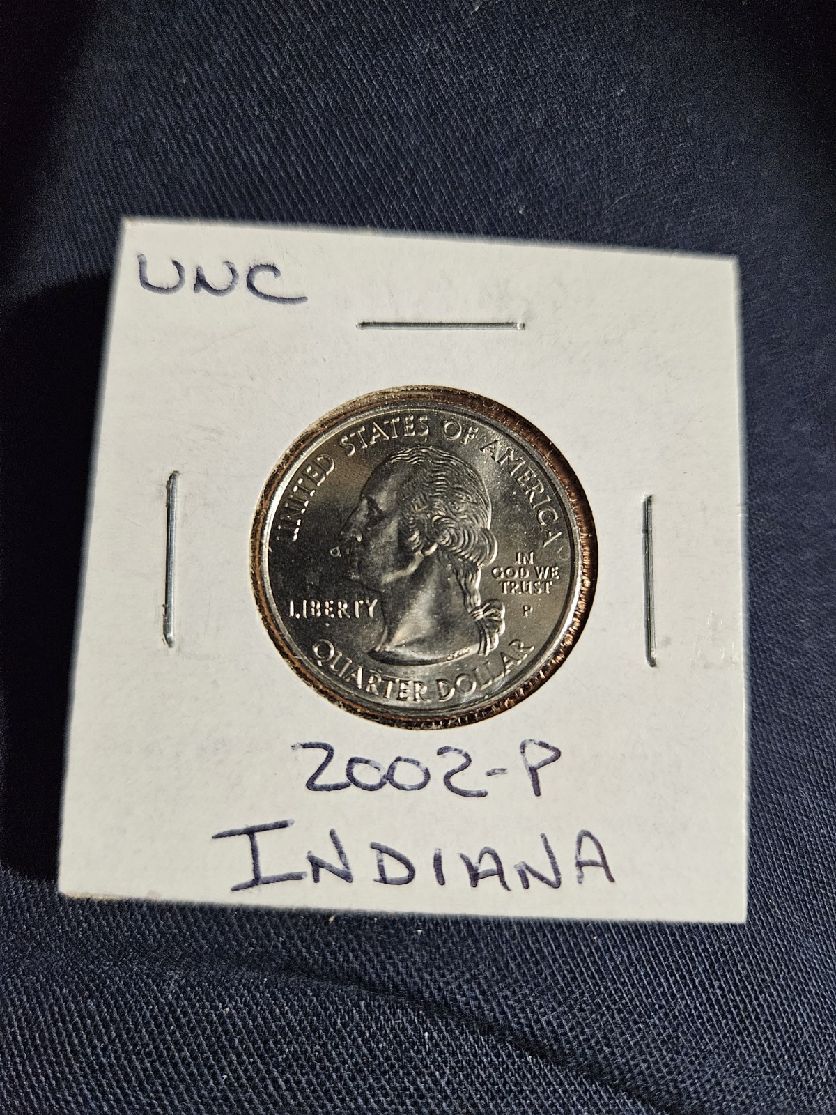 2002 P Indiana State Quarter Uncirculated     #2