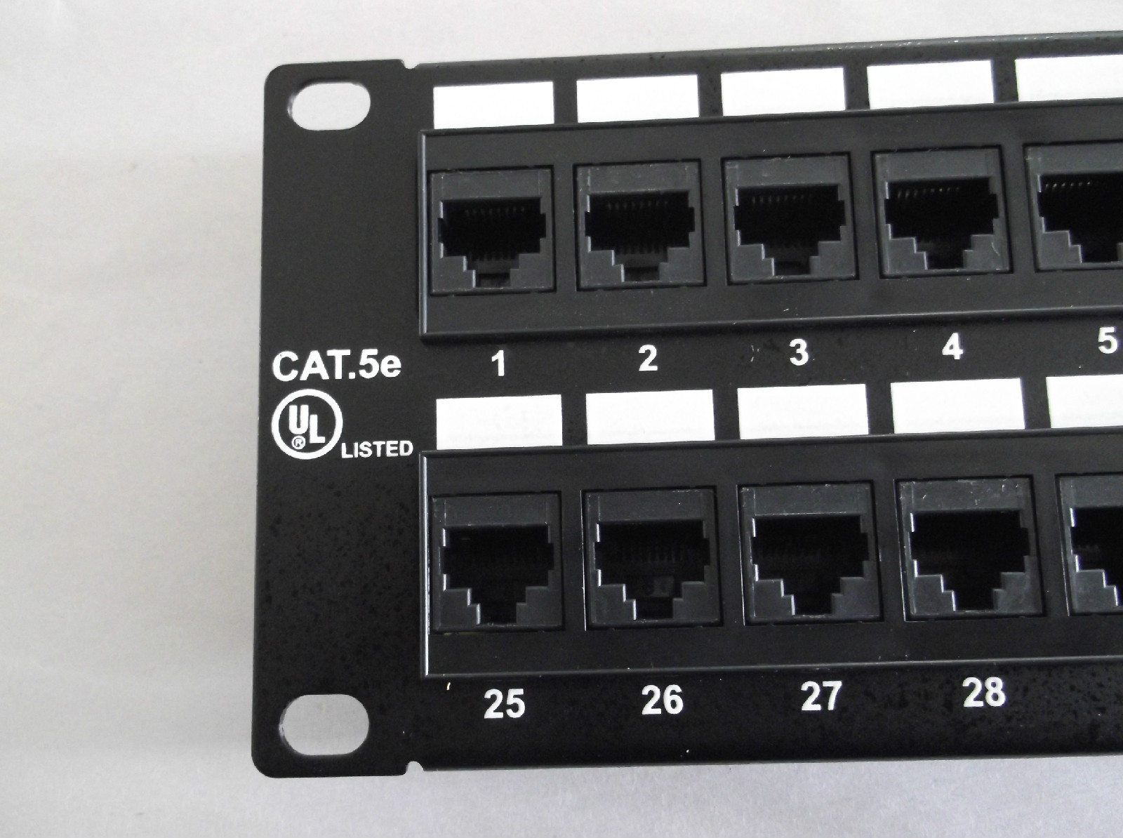 48 Port Cat5e Patch Panel UL Ethernet 50u Higher Gold Content Faster Speed