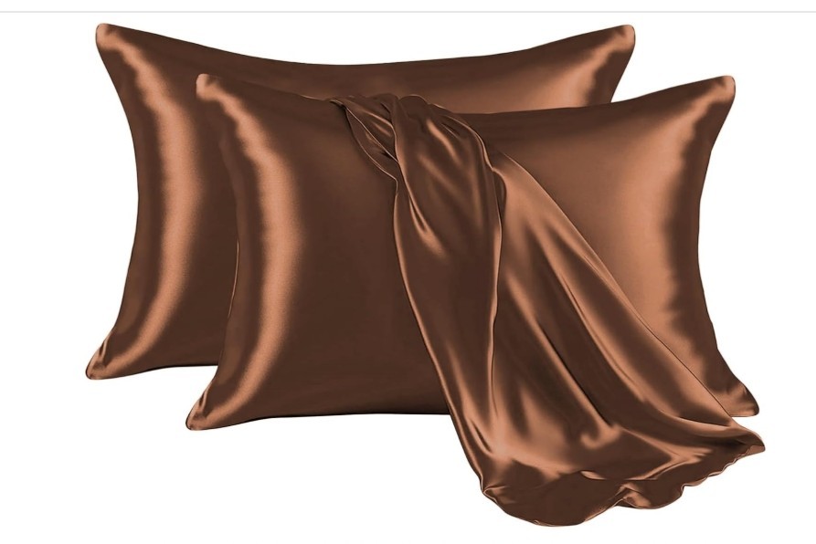 King Body Pillowcase - 20x72 size pillowcase - Chocolate Brown Bridal Satin