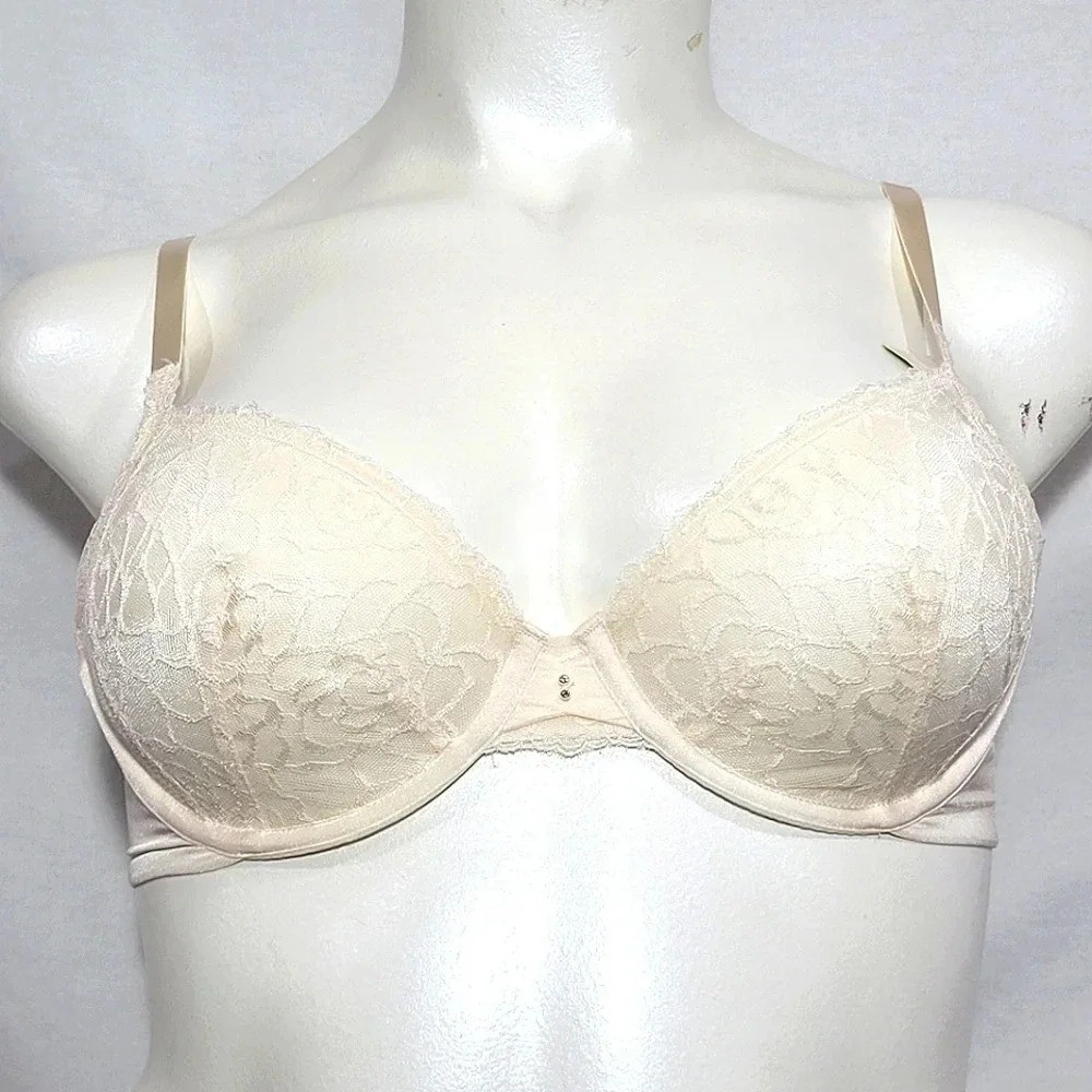 34B Lily Of France Extreme Sensational Cut Sew UW Bra Ivory NWT